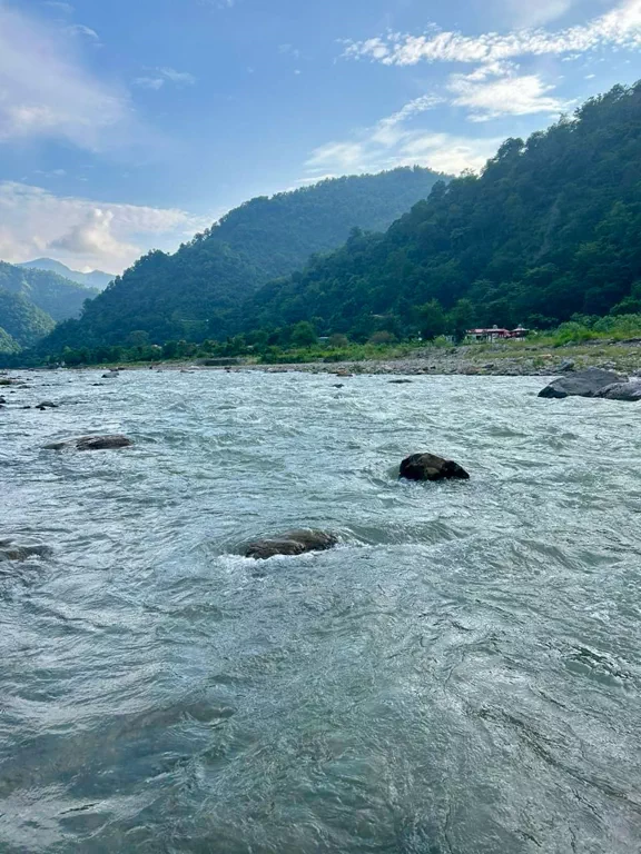 Ganga river view hills