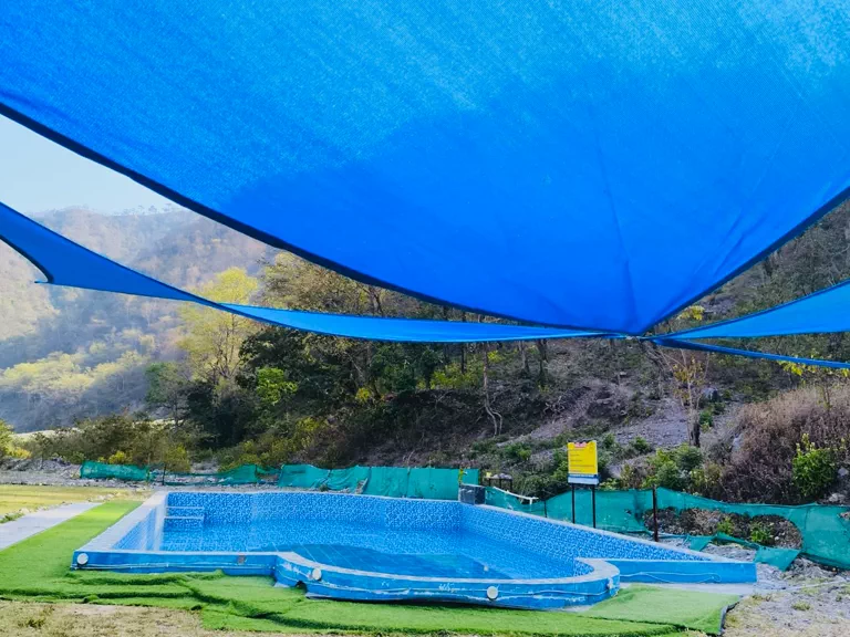 Natural pool mountain view