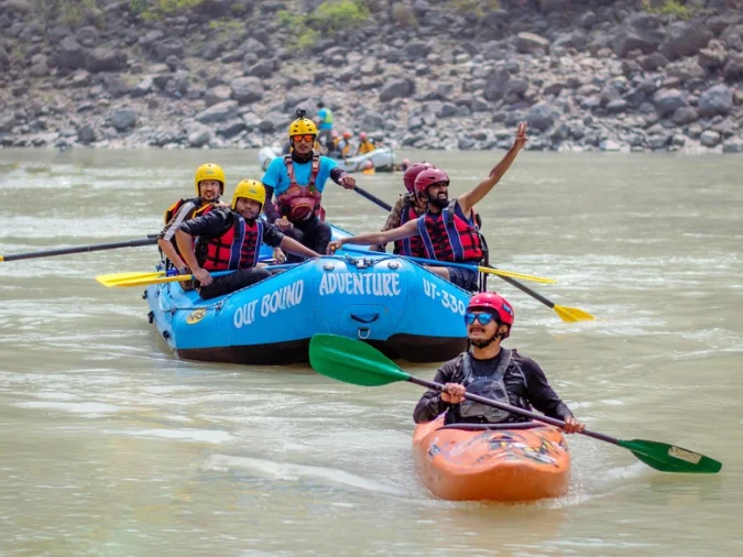 Scenic view of the Ganges surrounded by Himalayan foothills